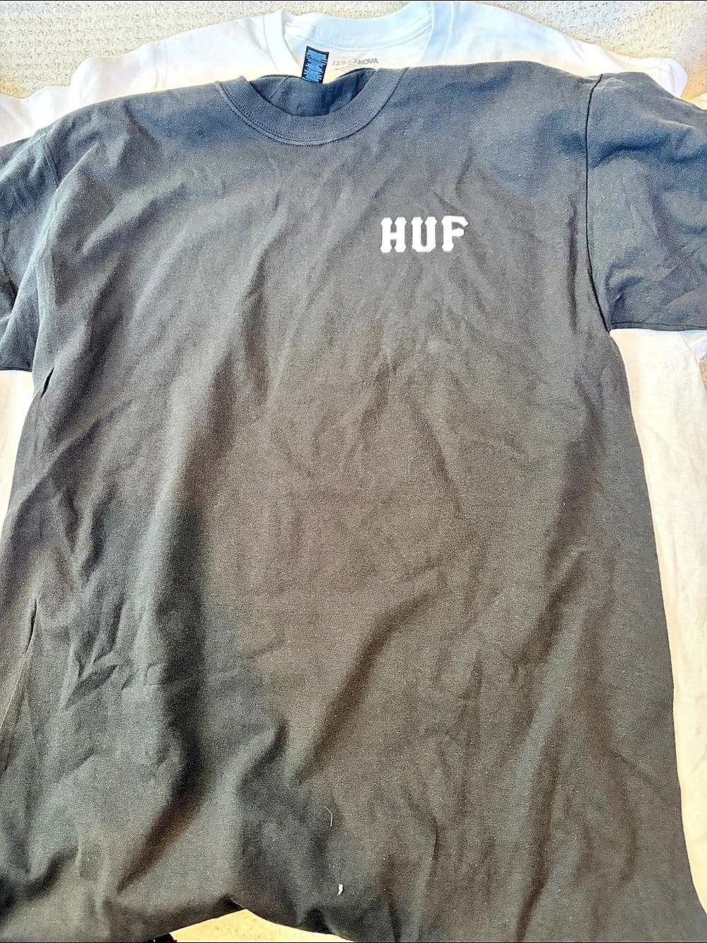 HUF Worldwide Block Letter Logo T-Shirt in Black
